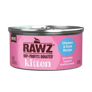 18/2.8oz Rawz Kitten Chicken & Tuna - Food